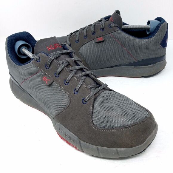 KURU Gray and Red Men's Sneakers - Picture 1 of 10